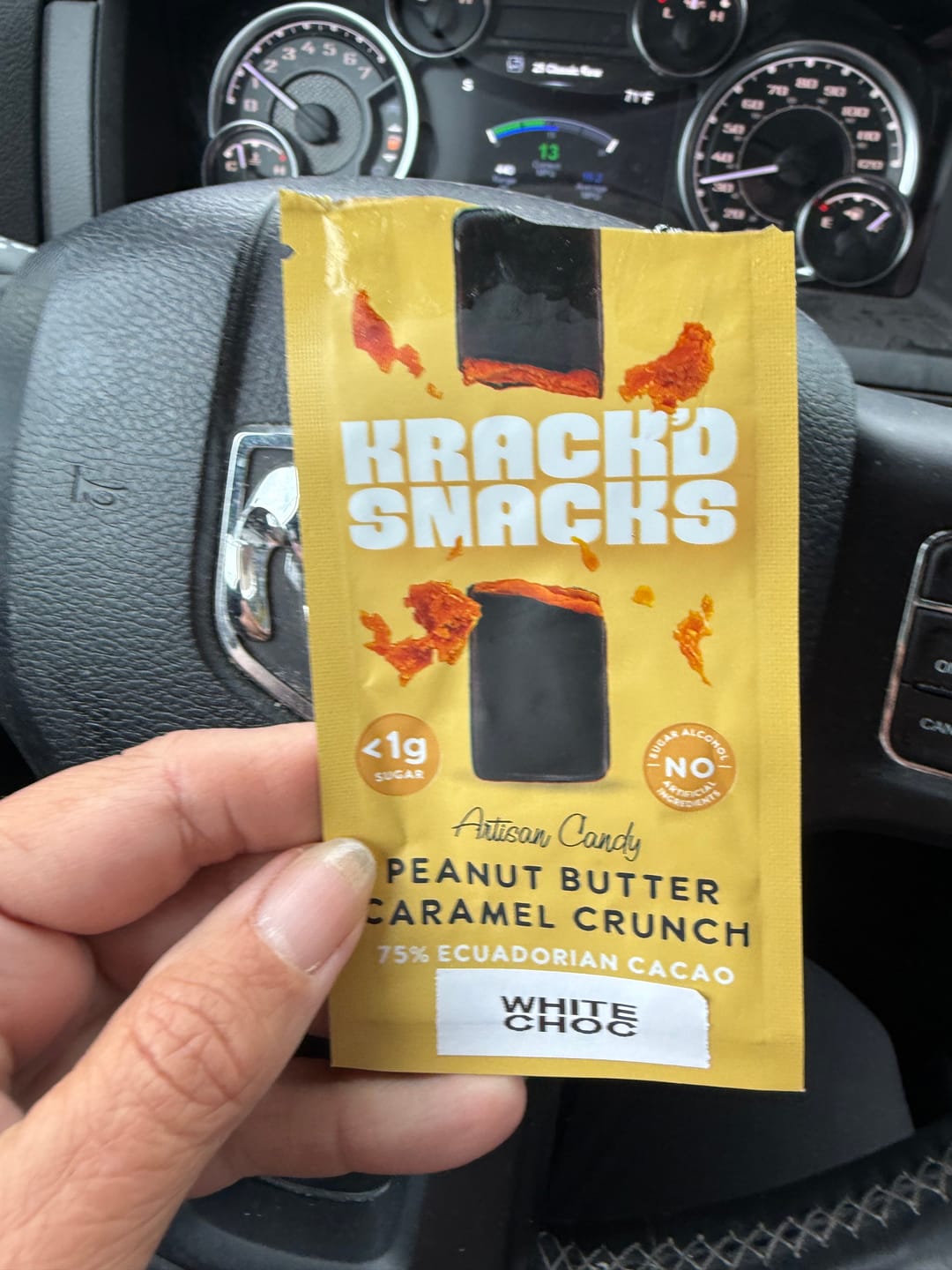 Customer photo review of White Chocolate Peanut Butter Caramel Crunch (Keto)