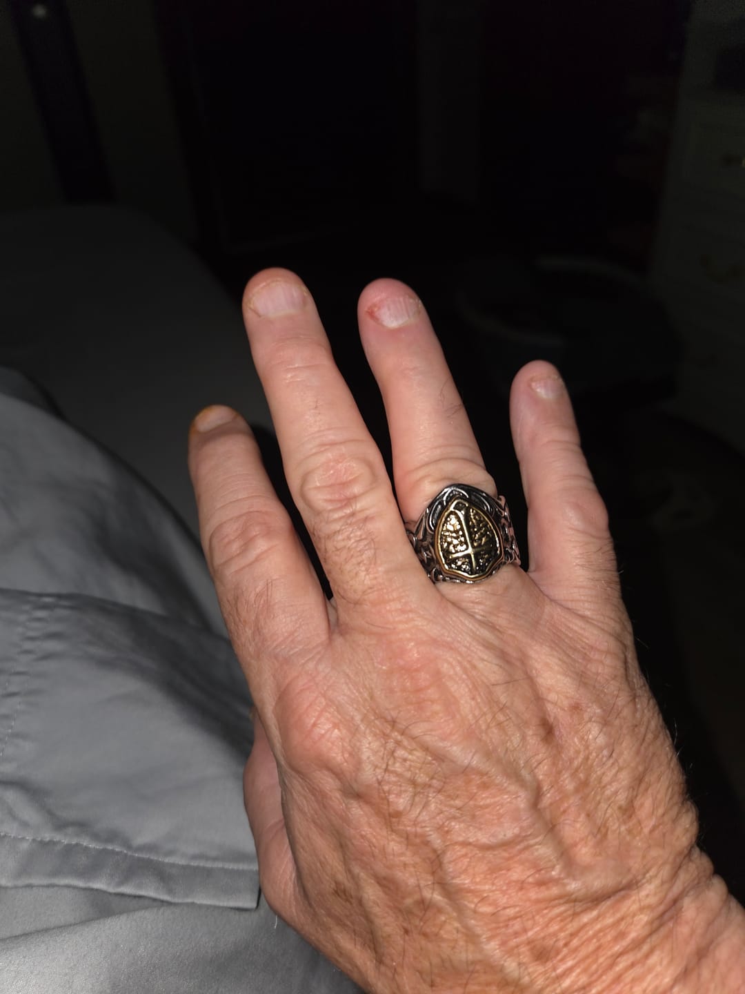 Customer photo review of Christianartworkshop Exclusive Crafted Cross Ring - Expression of Daily Faith