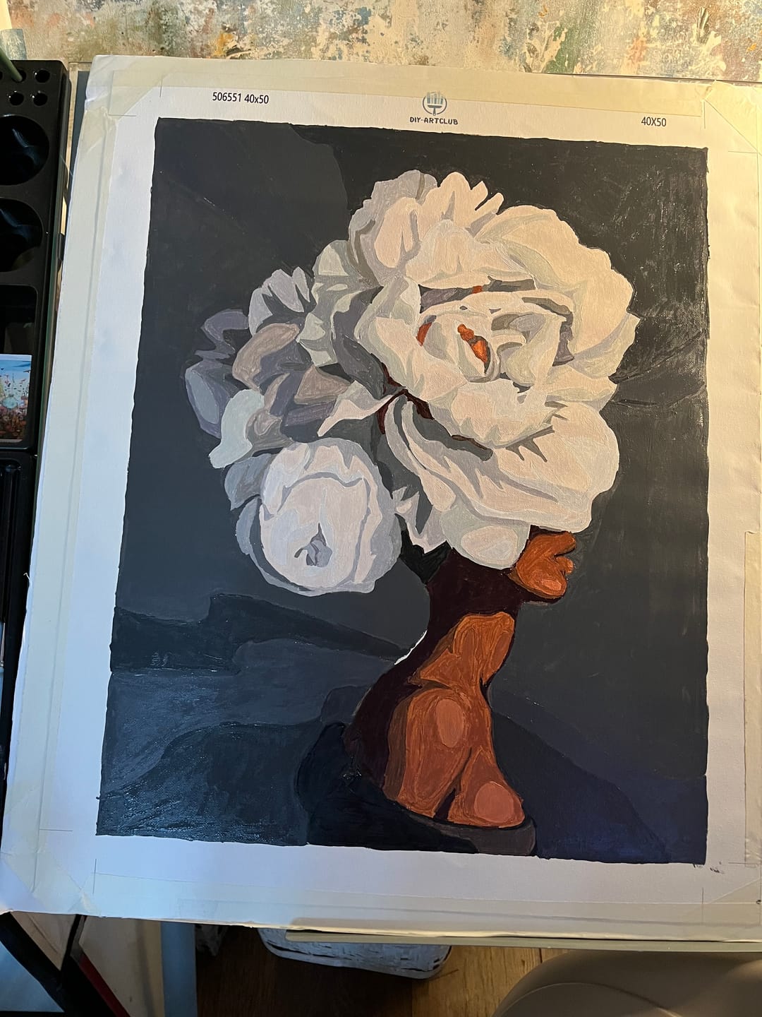 Customer photo review of Woman with Flowery Hair | Paint by Numbers