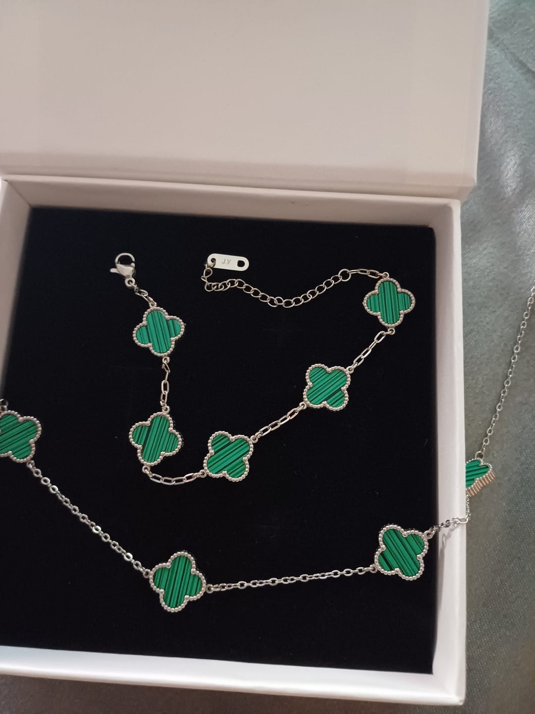 Customer photo review of Set Bratara + Colier Argintiu Flower