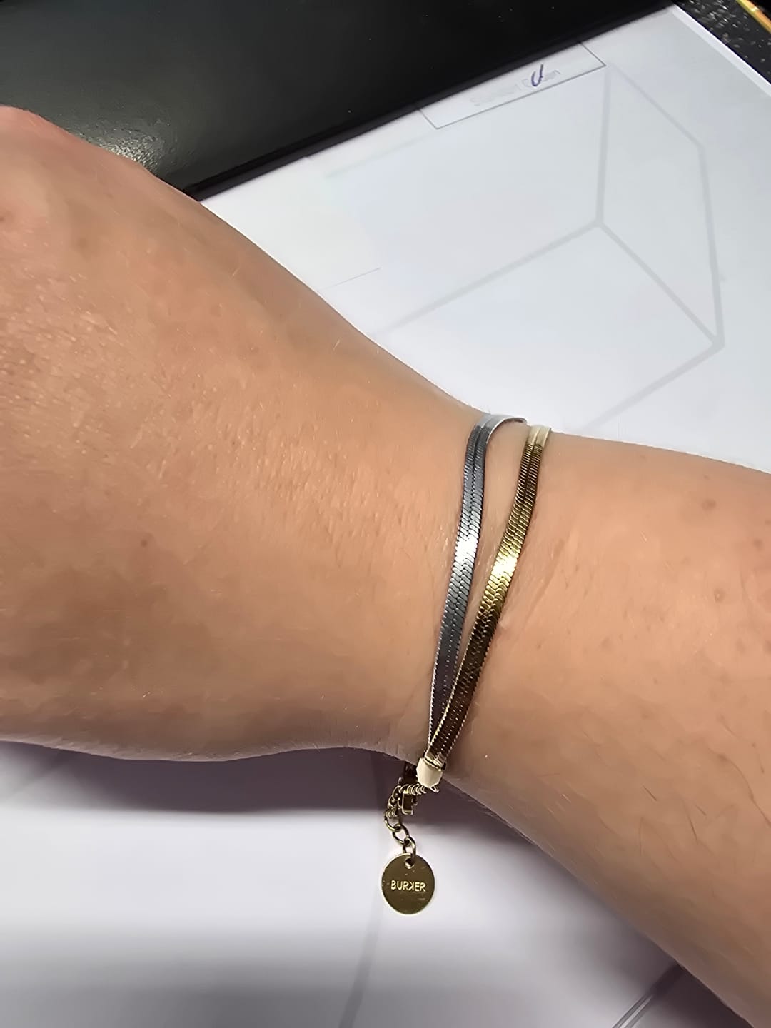 Customer photo review of Lily Gold/Silver Bracelet