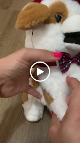 TUMAMA Walking Dog Plüschhund mit Leine und Knochen interaktiv