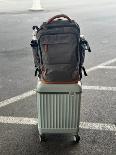 Customer photo review of Falco 40L Expandable Airline Approved Carry On Travel Backpack