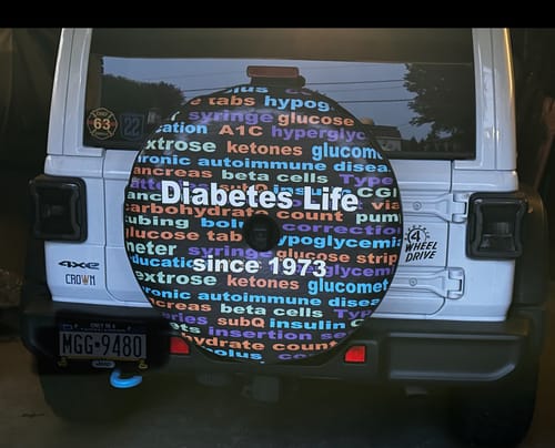 Customer photo review of Custom Spare Tire Cover for Jeep, RV, Bronco Camper, Trailer, & More