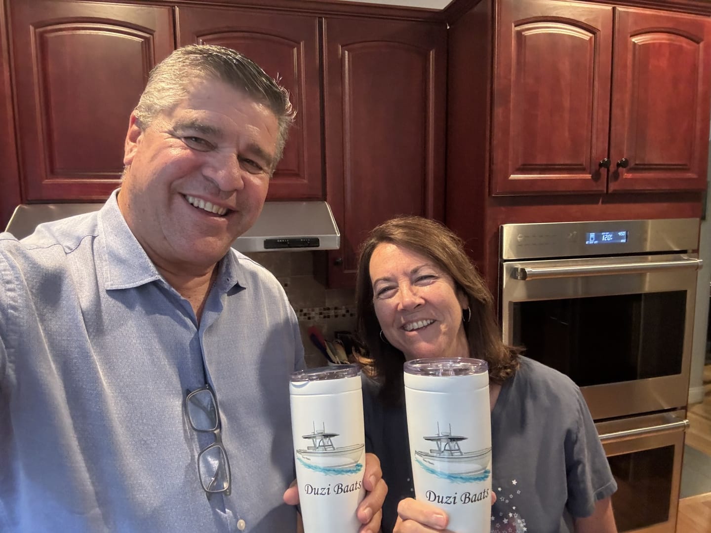 Customer photo review of Custom 20 oz. Stainless Steel Boat Tumbler