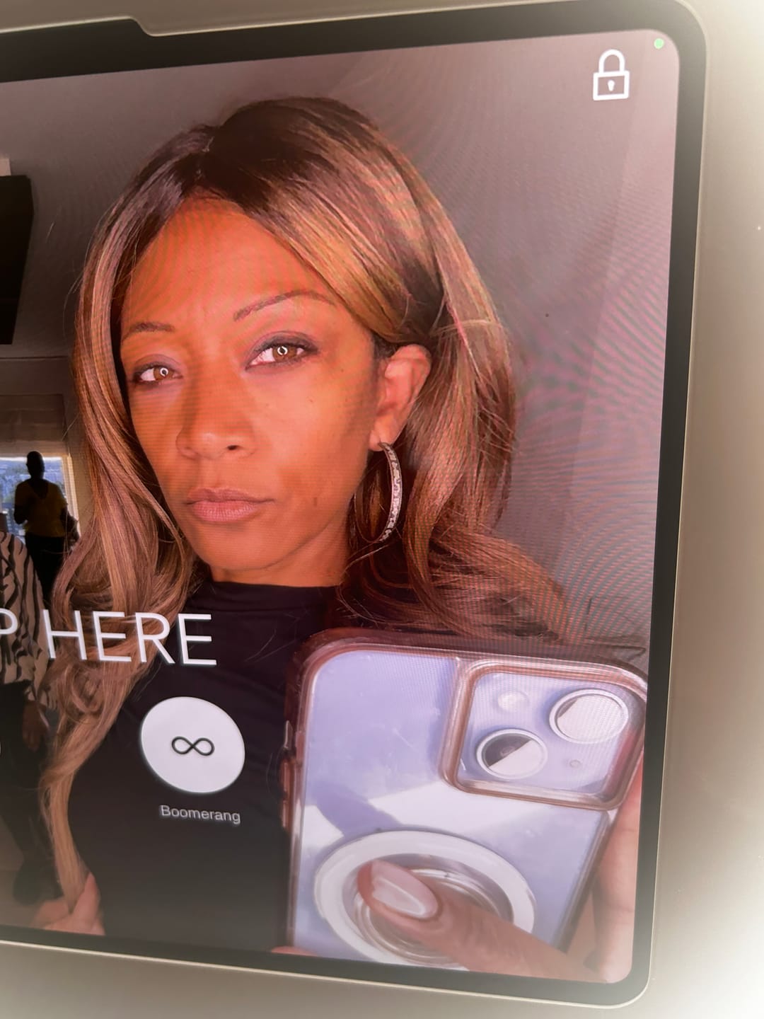 Customer photo review of FreeTress Equal Curtain Bang HD Lace Wig - BOMBSHELL