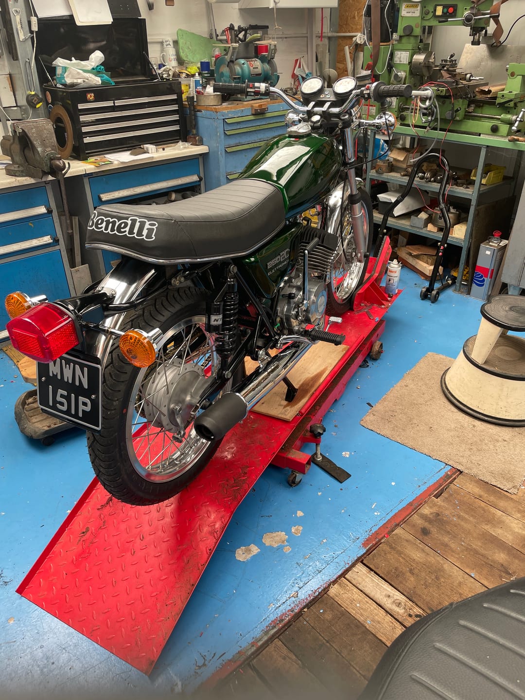 Customer photo review of Classic Metal Pressed 7.5 × 6 Motorbike Number Plate