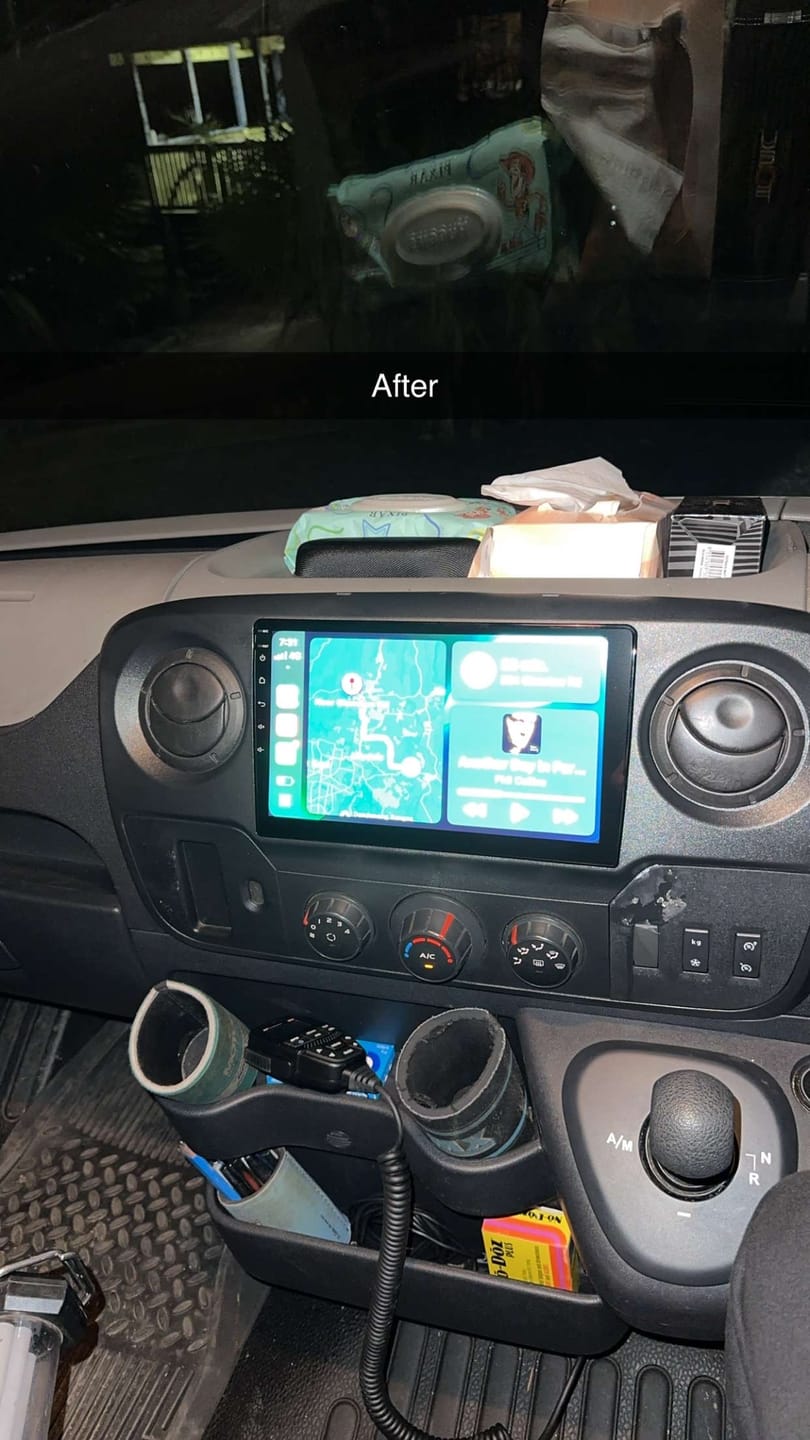 Customer photo review of 10.25" Renault Master X62 11'-17' Head Unit Upgrade Kit