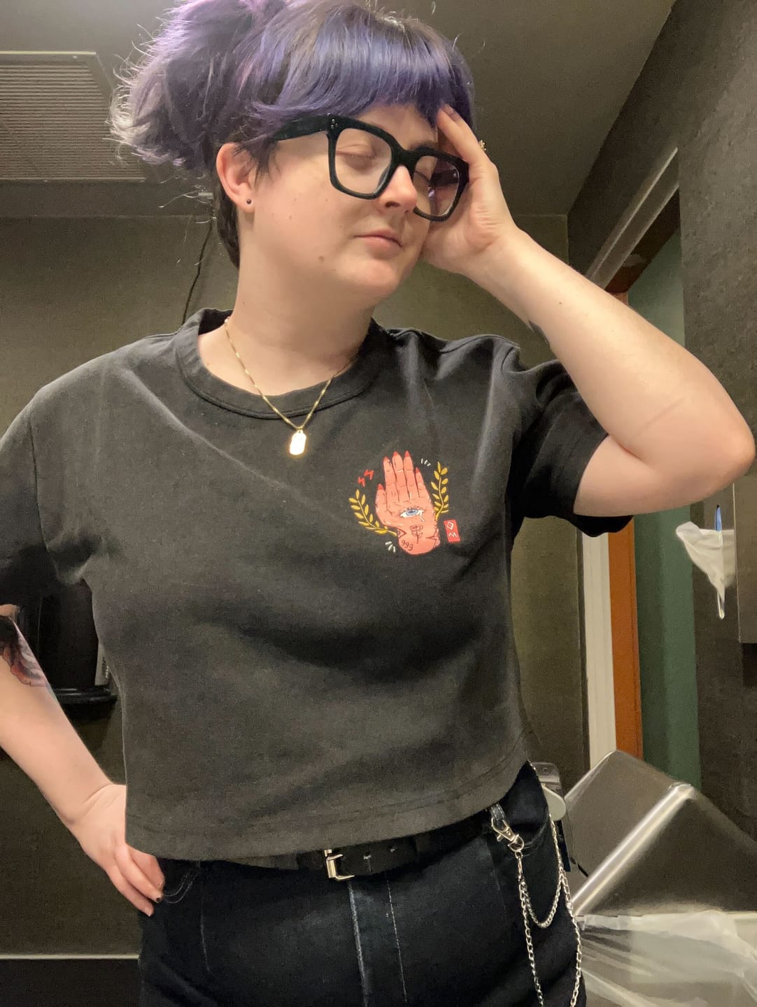 Customer photo review of Destined to Disappoint Heavy Weight Vintage T-Shirt