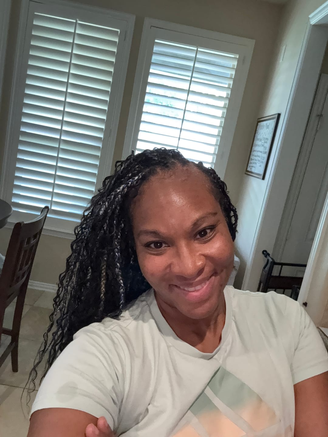 Customer photo review of Loose Curly Bulk Hair Extensions for Braiding