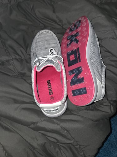 Customer photo review of SKŌNI Men's Golf Shoe - Grey/Pink
