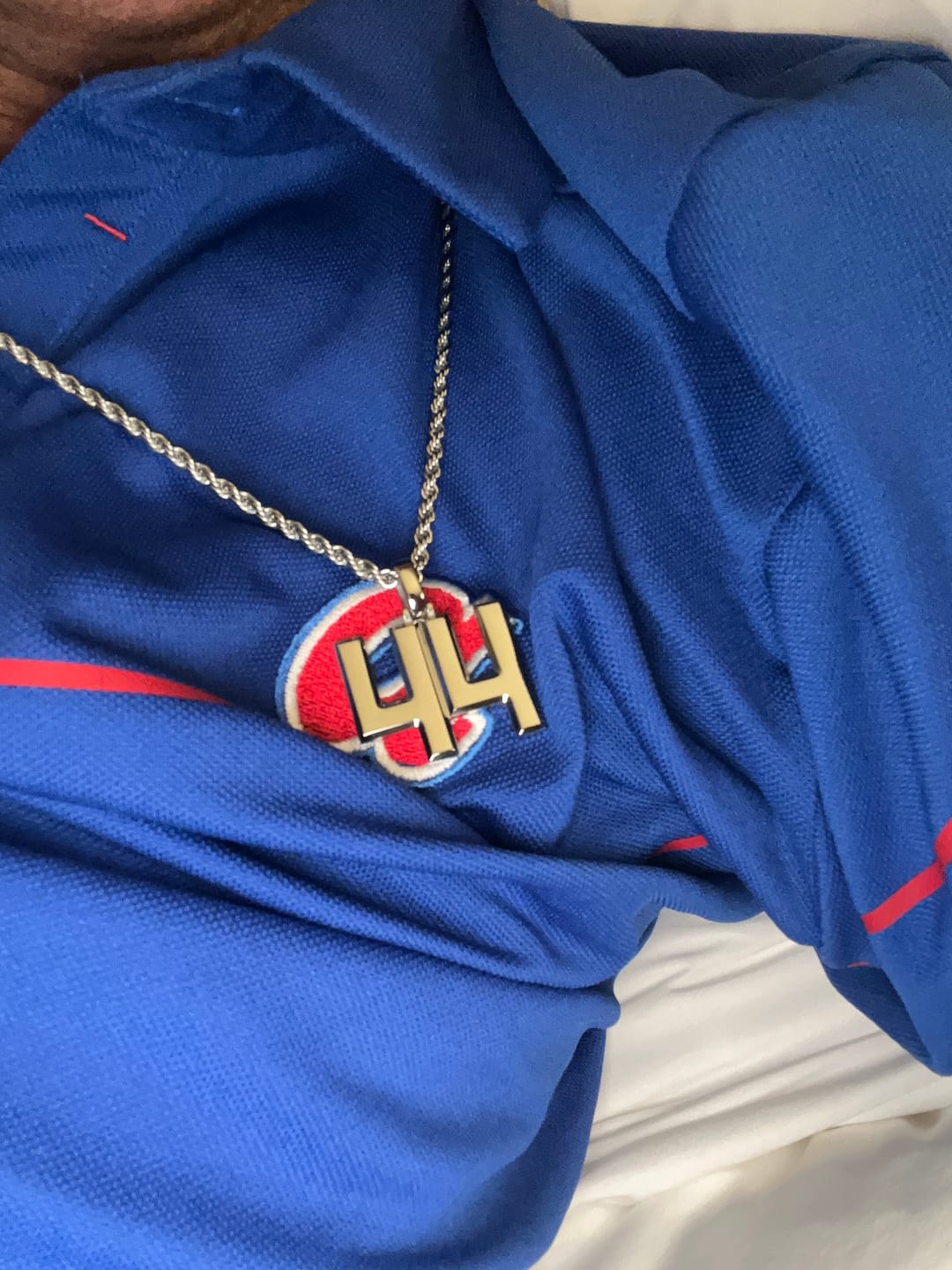 Customer photo review of Signature Jersey Number Pendant in Silver