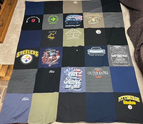 Customer photo review of Classic T-Shirt Blanket