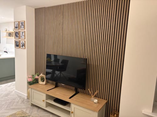 Customer photo review of Acoustic Slat Wall Panel - Walnut