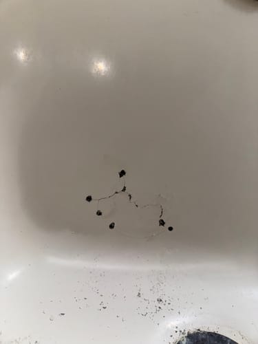 Customer photo review of Large Wall Damage - Tub and Shower Repair Kit