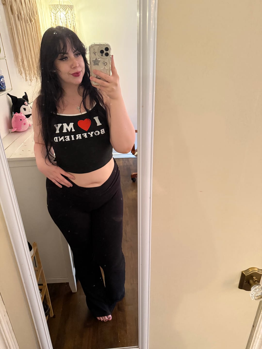 Customer photo review of Black Fold Over Pant