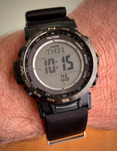 Customer photo review of Black Nylon Watch Strap