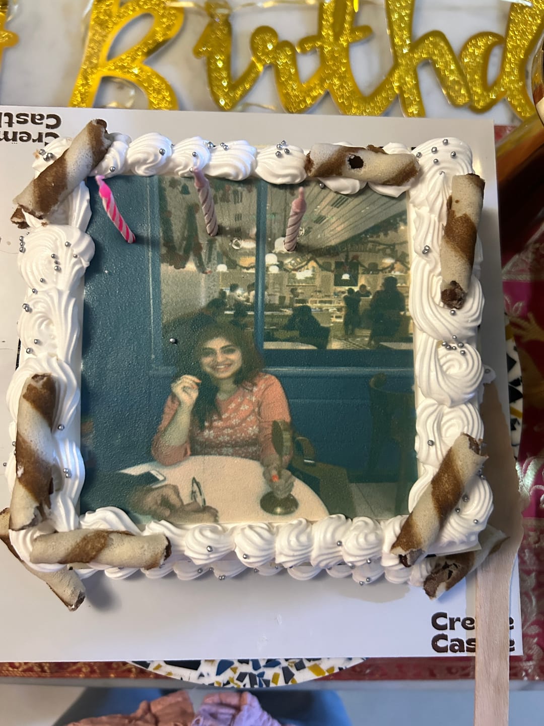 Customer photo review of Customized Photo Cake