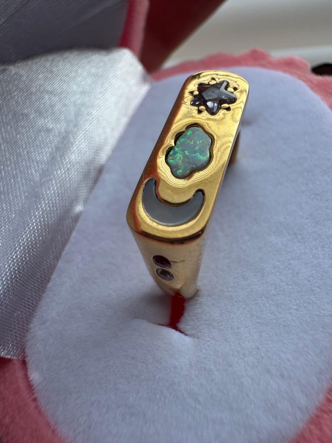 Customer photo review of Starry Sky Ring Gold