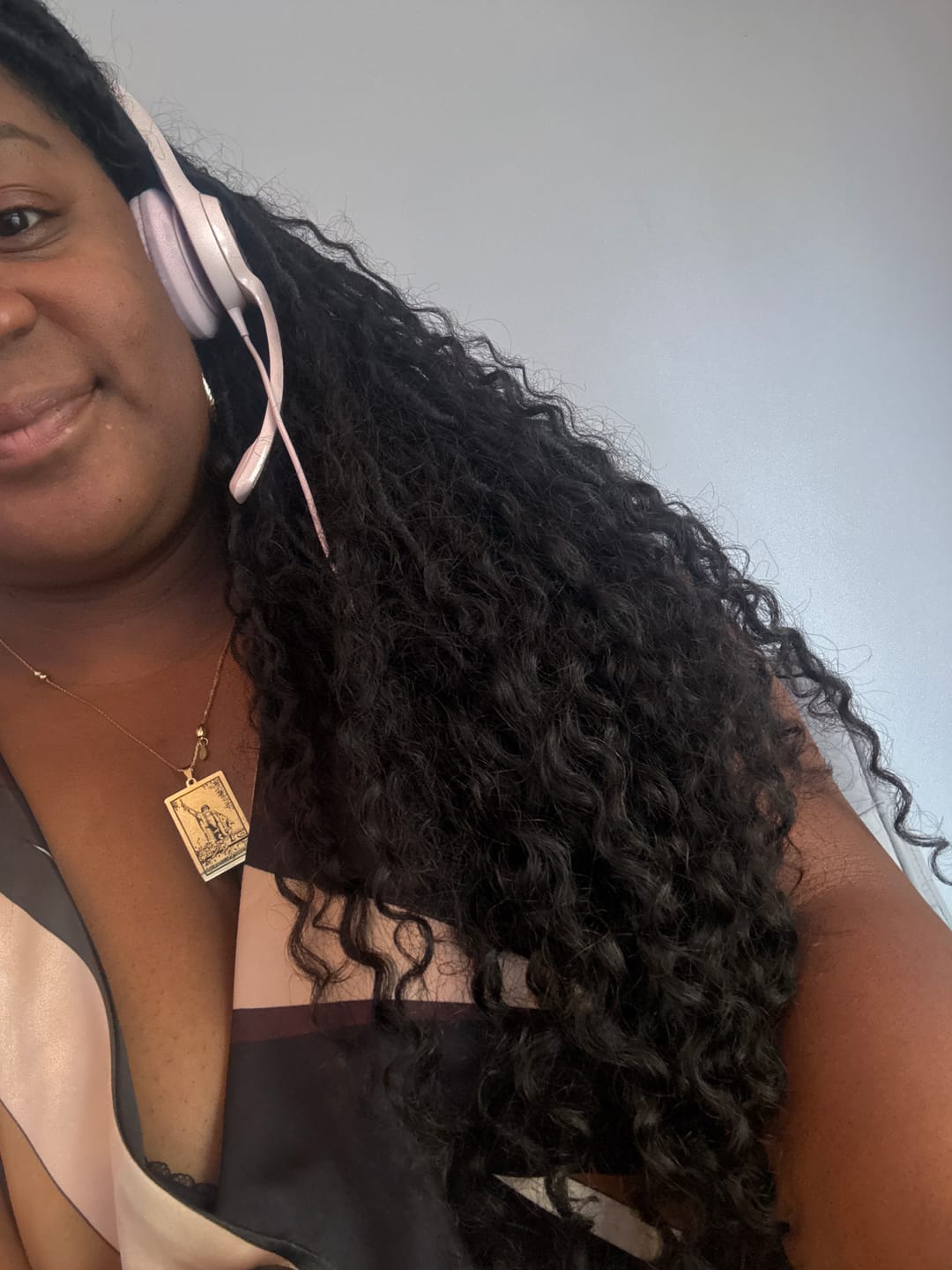 Customer photo review of Pre-looped Crochet Boho Locs with Human Hair Curls