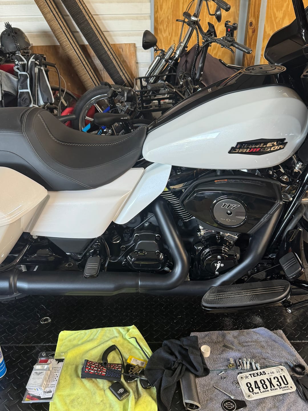 Customer photo review of Mid Frame Air Deflectors & Heat Shield for 2009-2025 Harley Touring Models