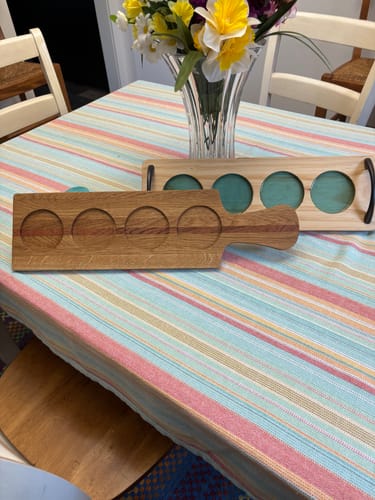 Customer photo review of 20x5.5" Four Glass Flight Board Acrylic Router Template