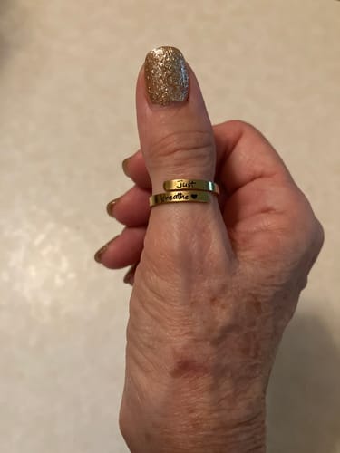 Customer photo review of Gold Just Breathe Ring