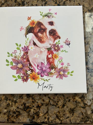 Customer photo review of Flowerpup Custom Pet Portrait (Humans too!)