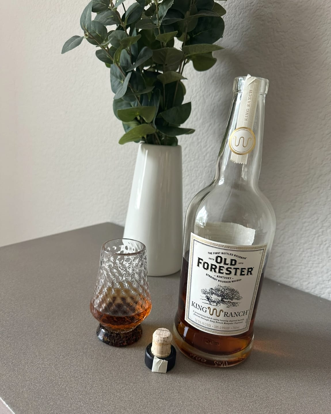 Customer photo review of Neat Pour Glass | Hand-Blown | Made in USA