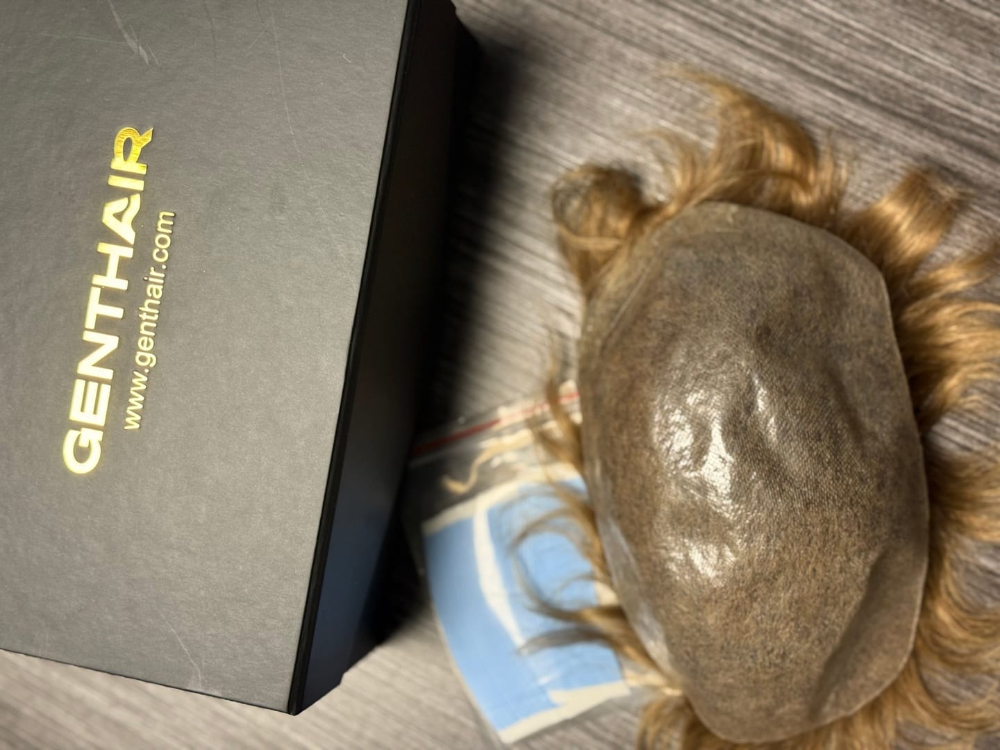 Customer photo review of Men Toupee V-loop 0204mm Ultra-thin skin base Sage