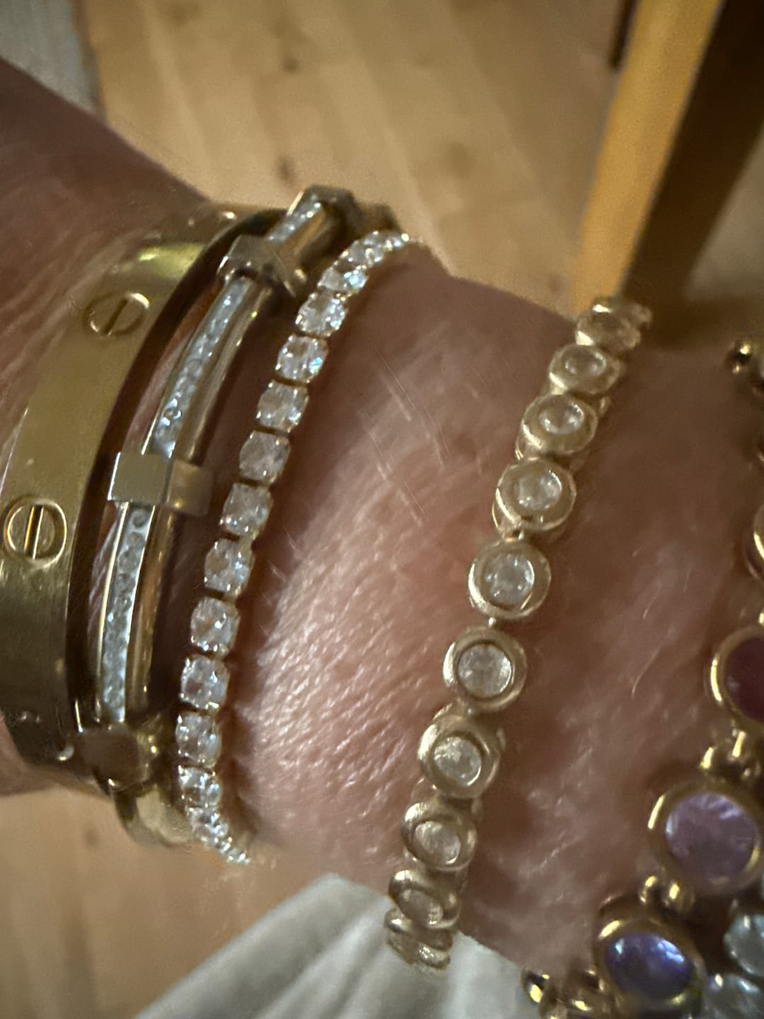 Customer photo review of Classic Bezel Tennis Bracelet