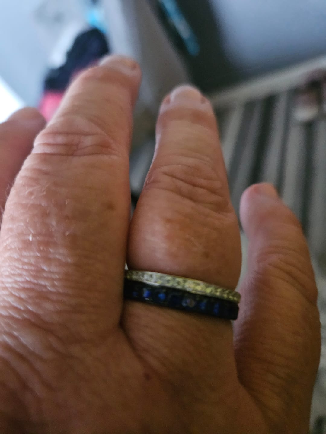 Customer photo review of White Gold 2mm Full Glitz Ring