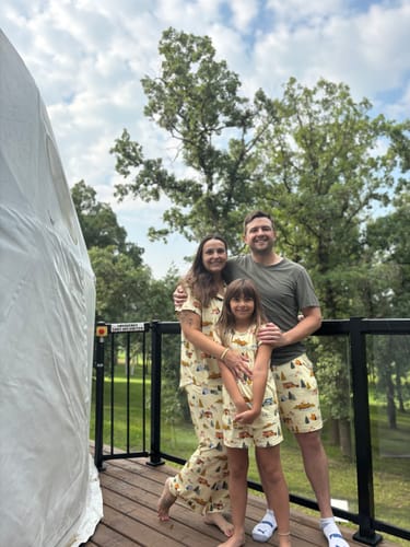 Customer photo review of Kids Lounge Short Set - HAPPY CAMPER