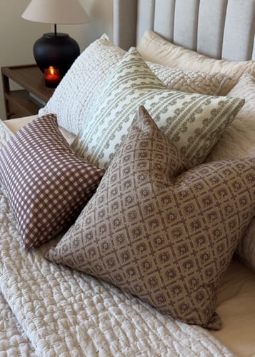 Customer photo review of Arlo in Linen- Double Sided - 18" | 22"