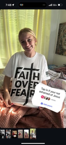 Customer photo review of FEARLESS TEE