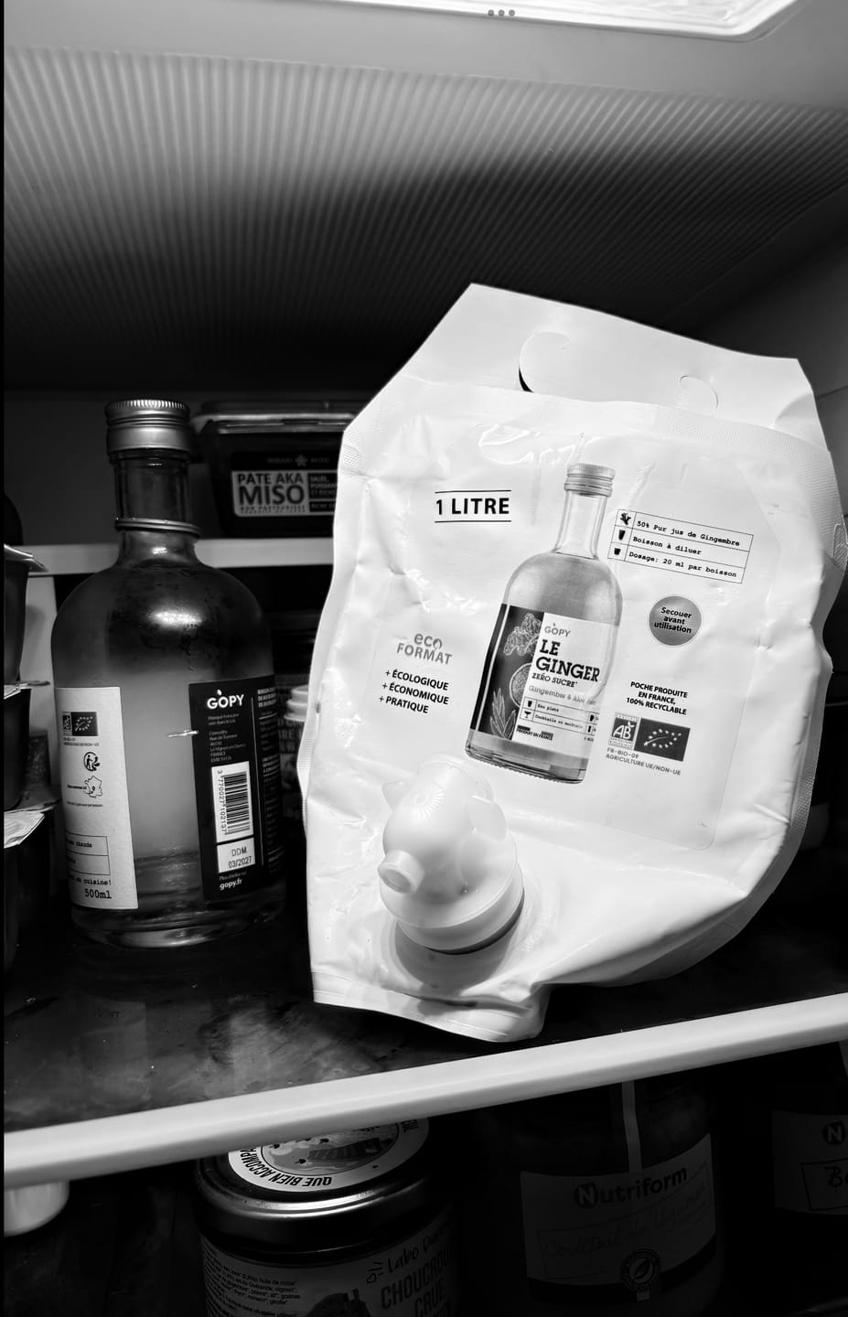 Customer photo review of Le Ginger Zéro Sucre Aloe Pouch 1 litre