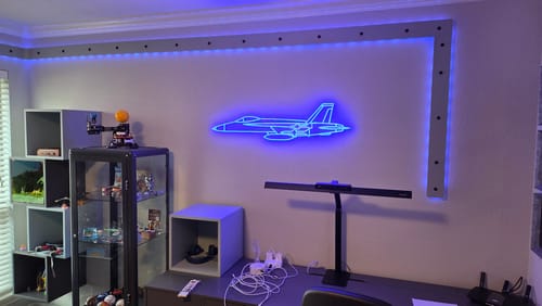 Customer photo review of F-18 Hornet Neon Silhouette