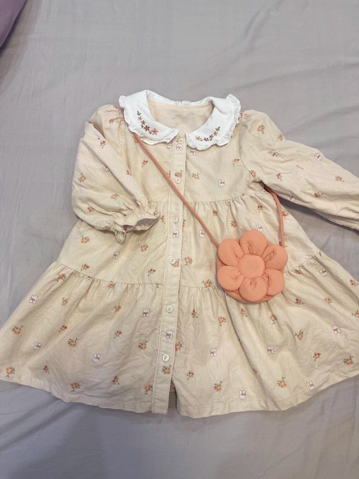 Customer photo review of Dave&Bella Girls Spring Cotton Floral Print Sweet Dress