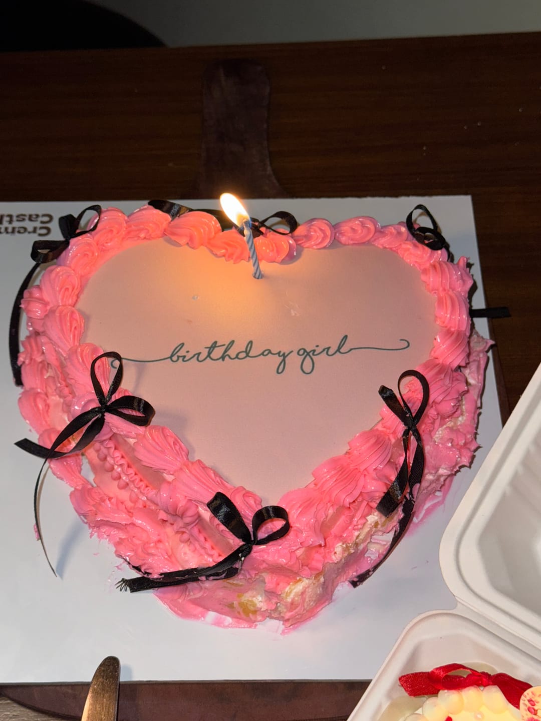Customer photo review of Heart Shape Ribbon Cake