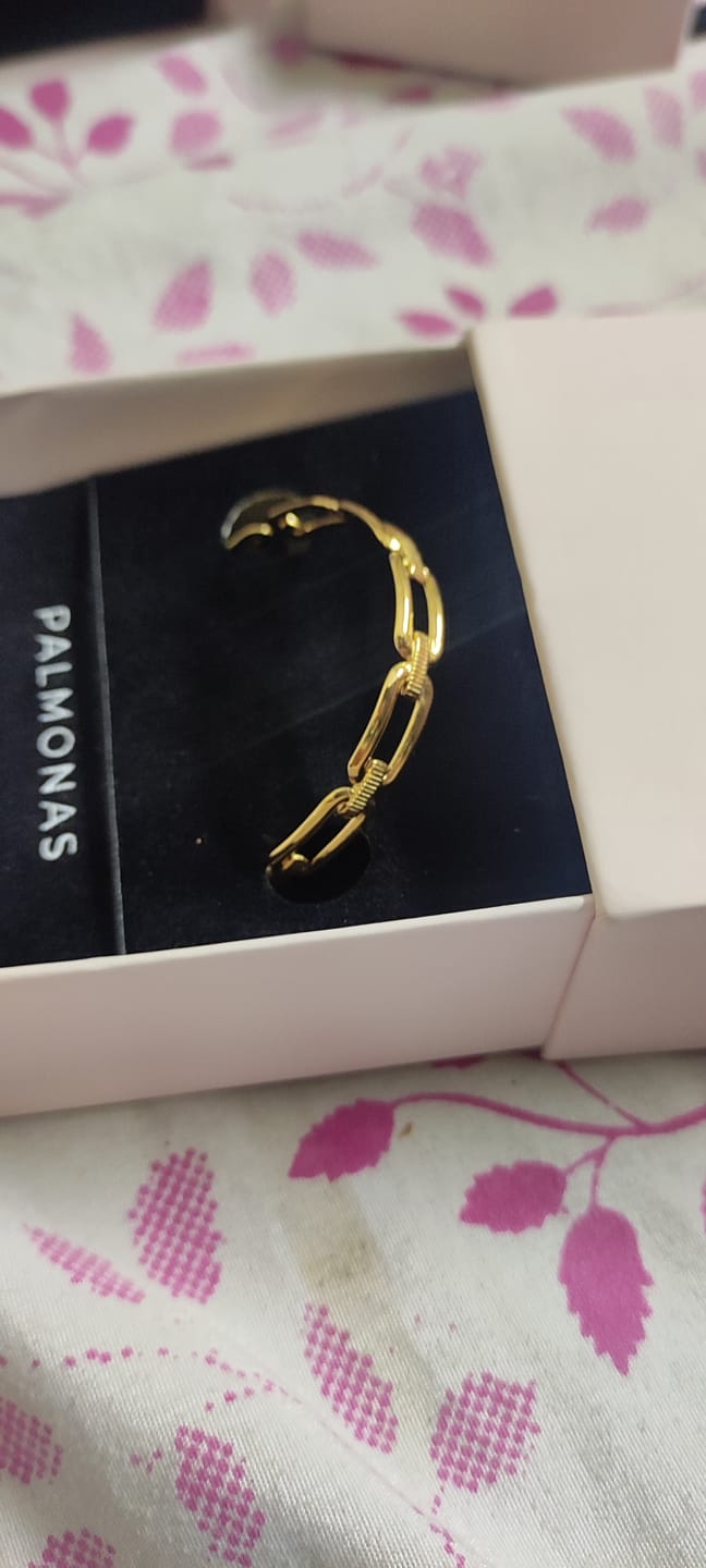 Customer photo review of Minimalist Gold Link Bracelet