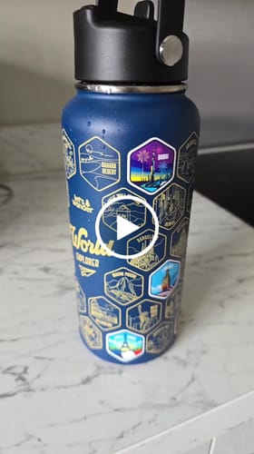 Customer video review of Let's Wander™ World Explorer Water Bottle + Stickers