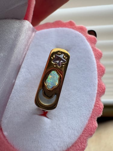 Customer photo review of Starry Sky Ring Gold