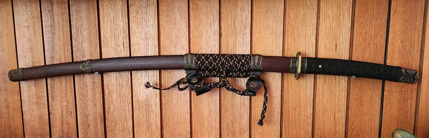 Customer photo review of The Sotoroiya Handmade Katana Spring Steel