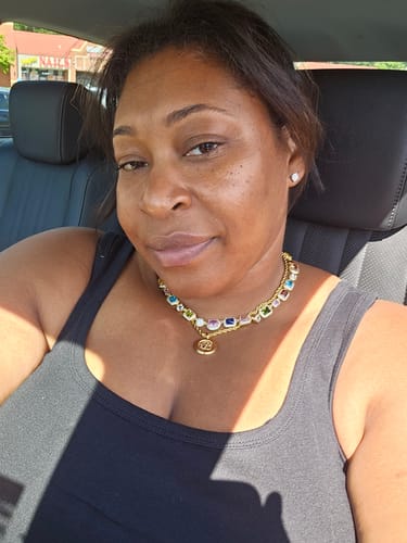 Customer photo review of [PRE-ORDER] Gold Purely Gems Solstice Necklace (No Motifs/Crosses)