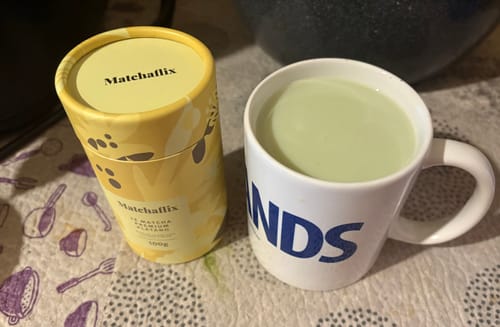 Customer photo review of Té Matcha Premium Plátano