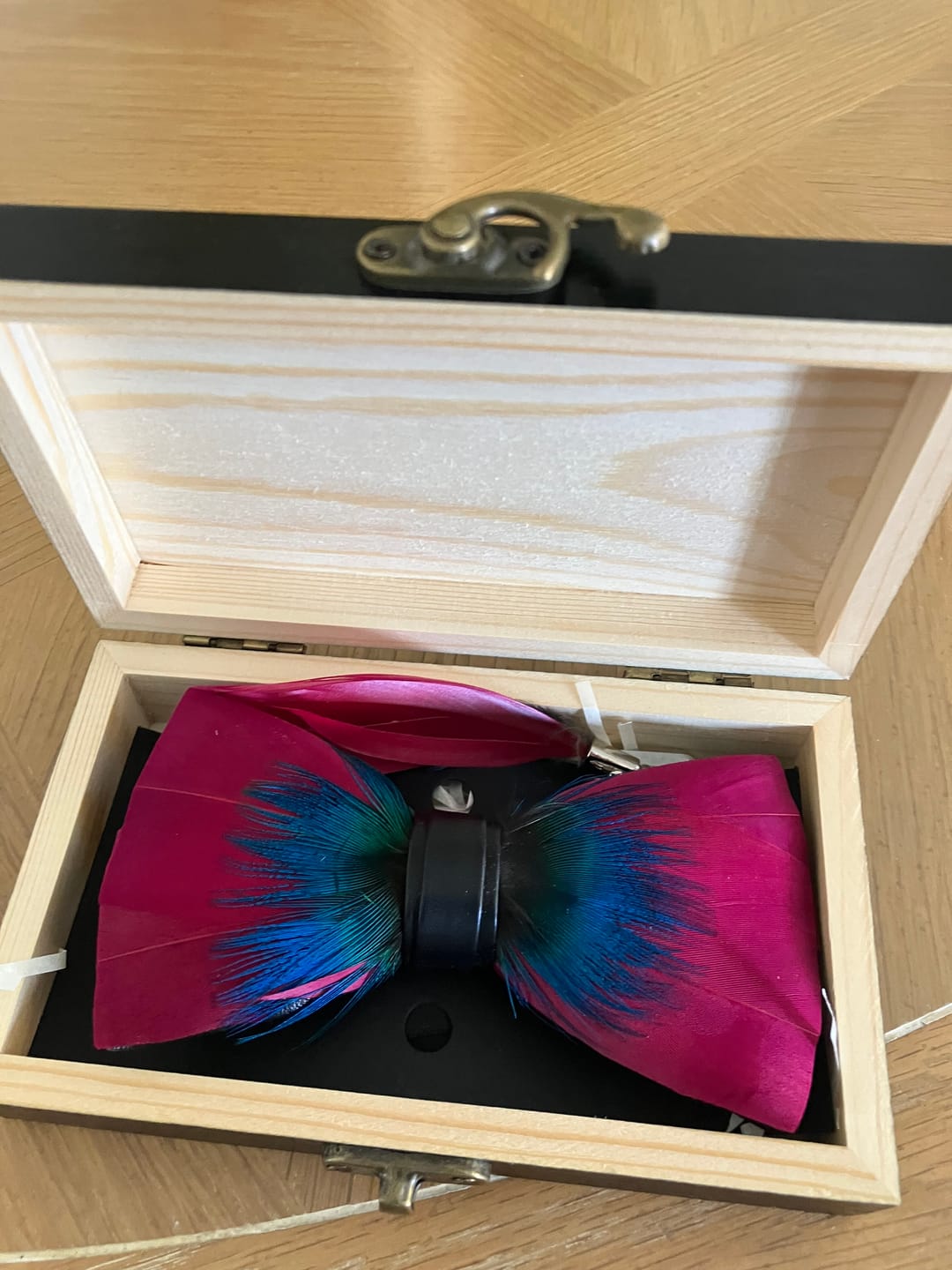 Customer photo review of The Ezra - Feather Bow Tie