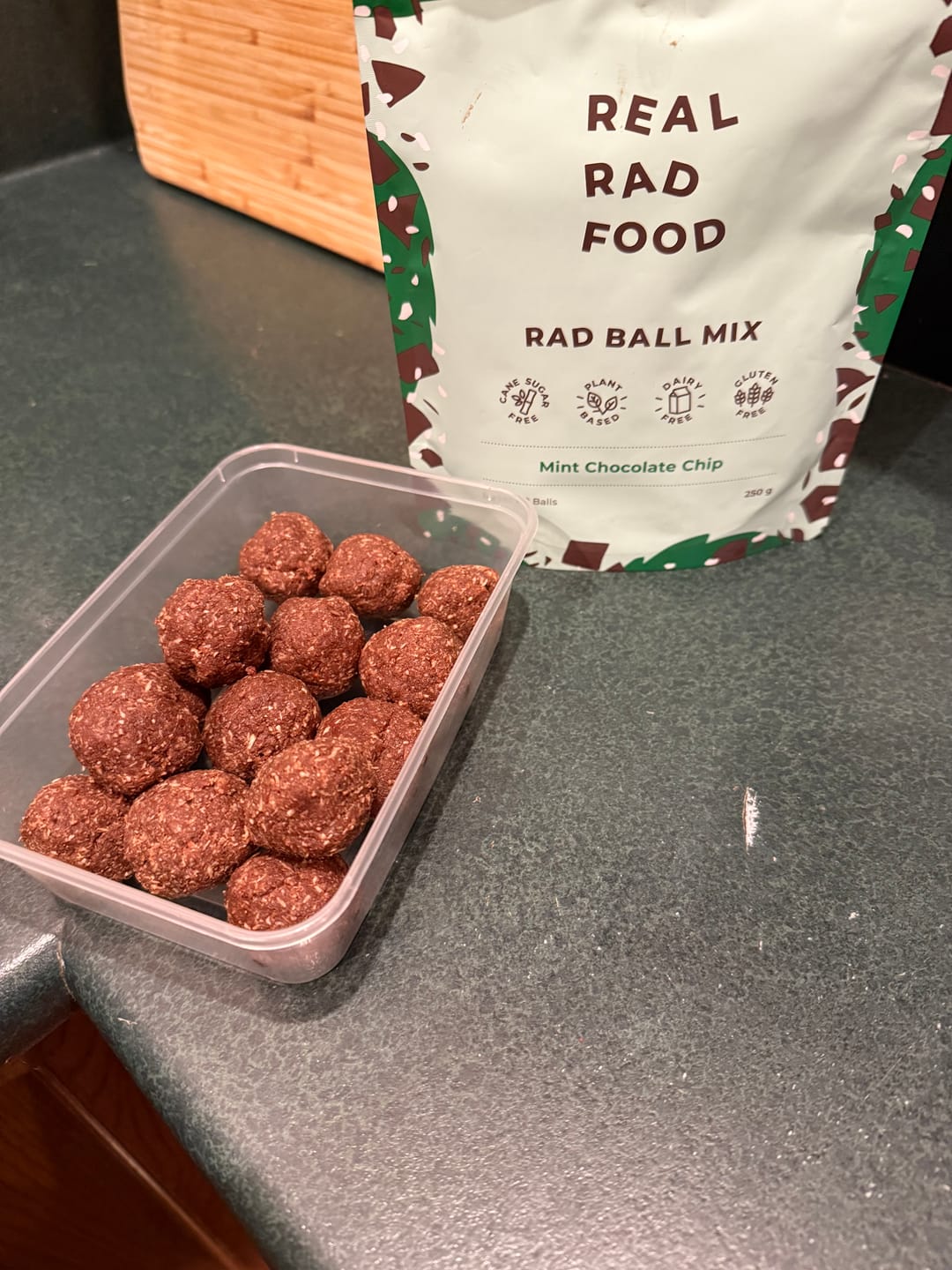 Customer photo review of Mint Chocolate Chip Rad Ball Mix