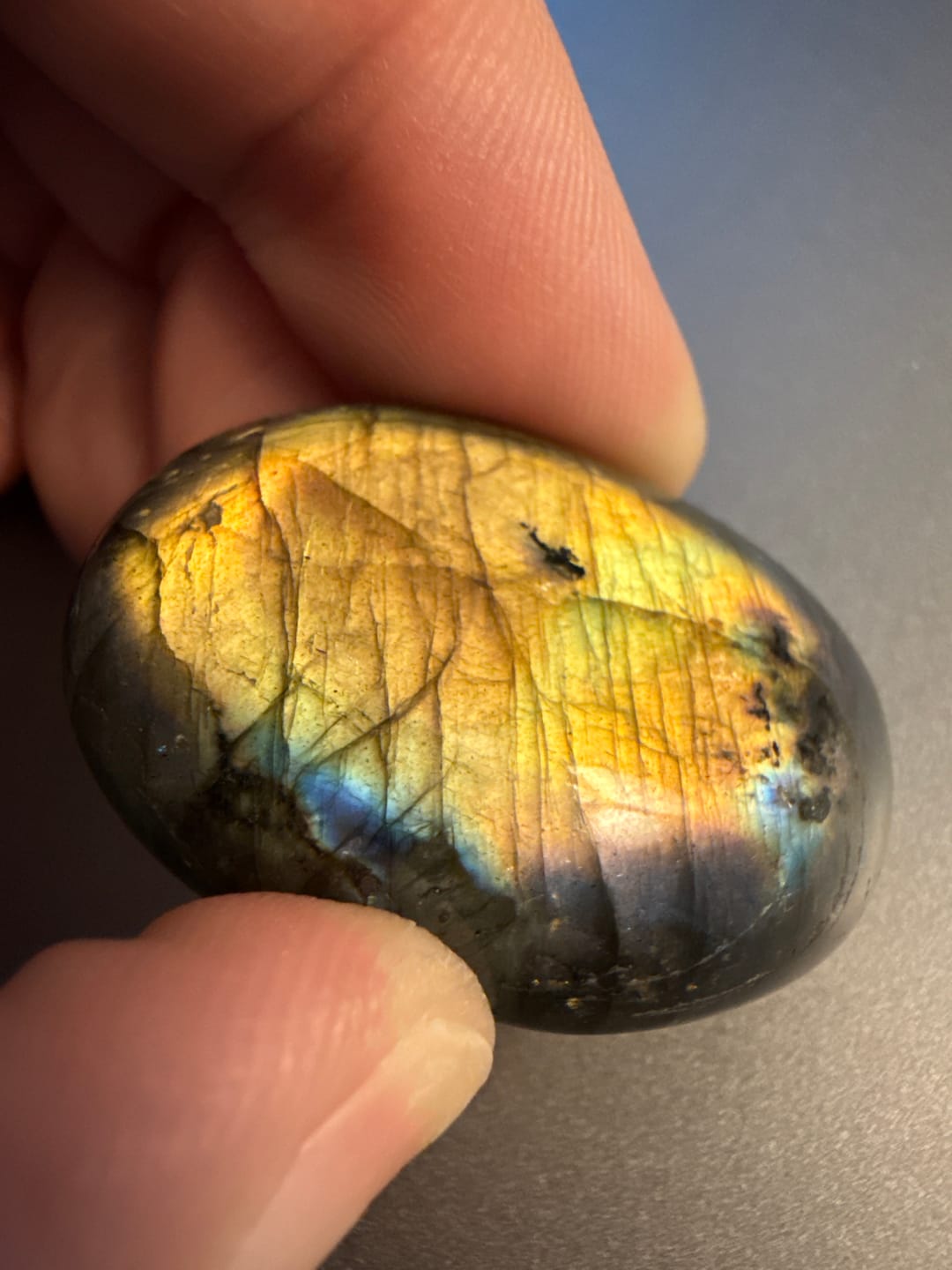 Customer photo review of Labradorite Pocket Stone