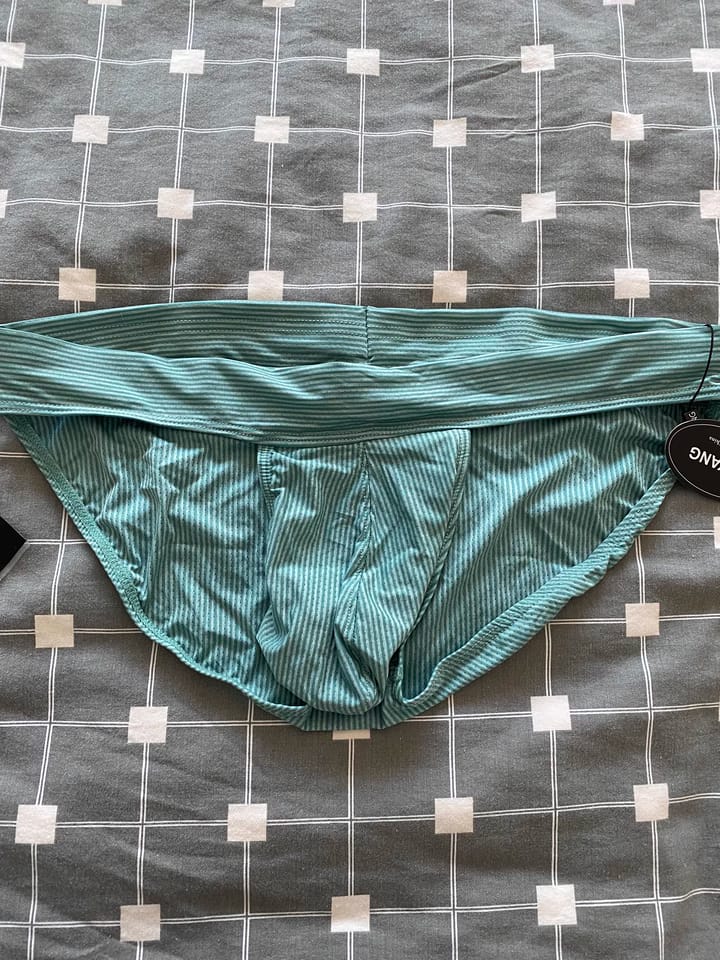 Customer photo review of 2 Pack Ball Support Pouch Ribbed Men's Bikini Underwear