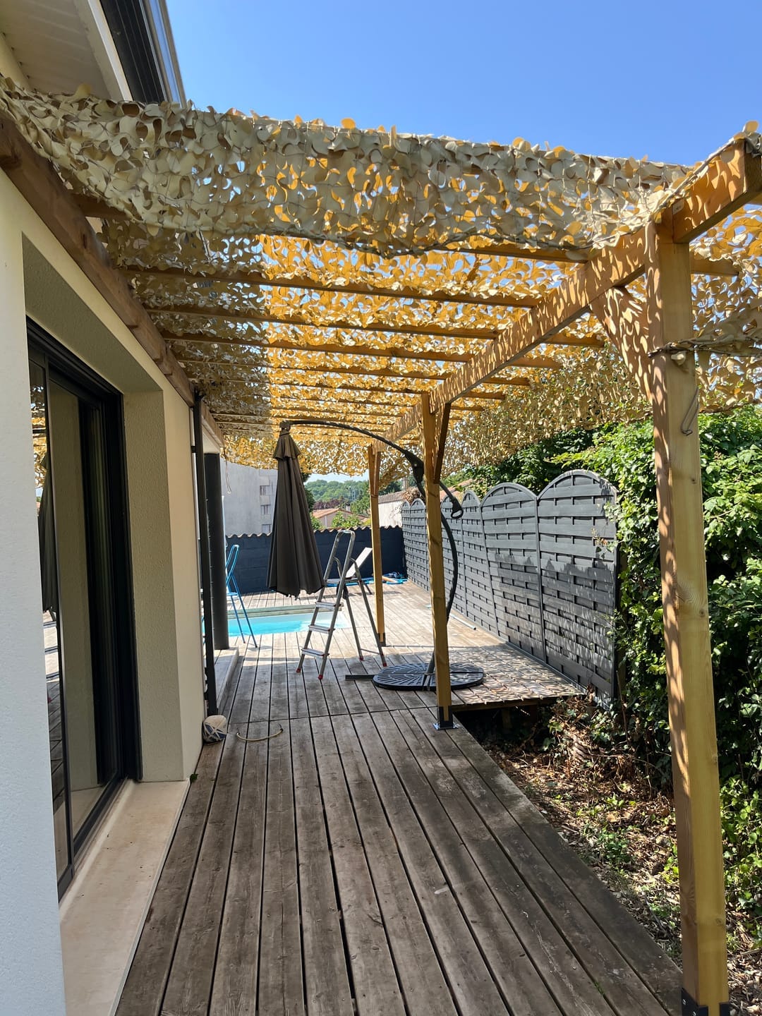 Customer photo review of Desert Camo Netting Sun Shade